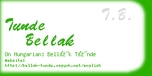 tunde bellak business card